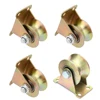 2" U Groove Wheel Heavy Duty Rigid Caster with Bracket for Inverted Track Sliding Gate Rolling Gate Industrial Machines 6