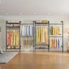 Industrial Pipe Clothes Rack Wall Mounted Clothing Rack for Hanging Clothes, Expandable Garment Rack Heavy Duty Wardro 6