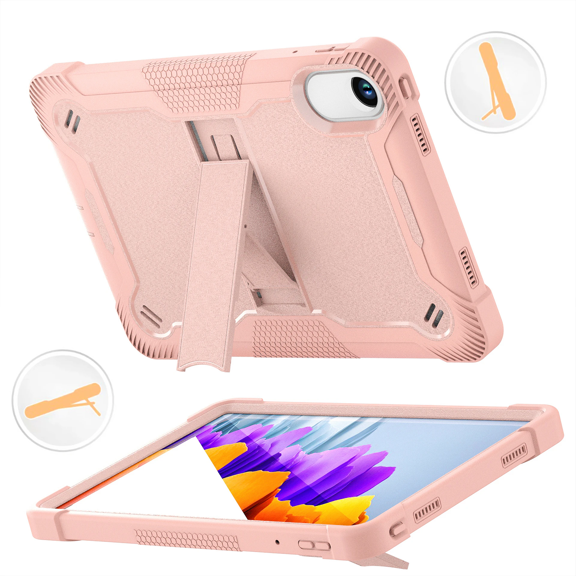 Durable Protective Tablet Stand Cover with Armor Design