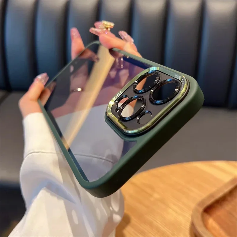 Premium Shockproof Clear Acrylic Lens Protection Case with Soft Bumper