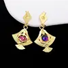 Anime Genshin Impact Anime Yae Miko Vision Cospaly Props Metal Alloy Earring Ear Studs Jewelry Women Accessories Gift for Fans 3