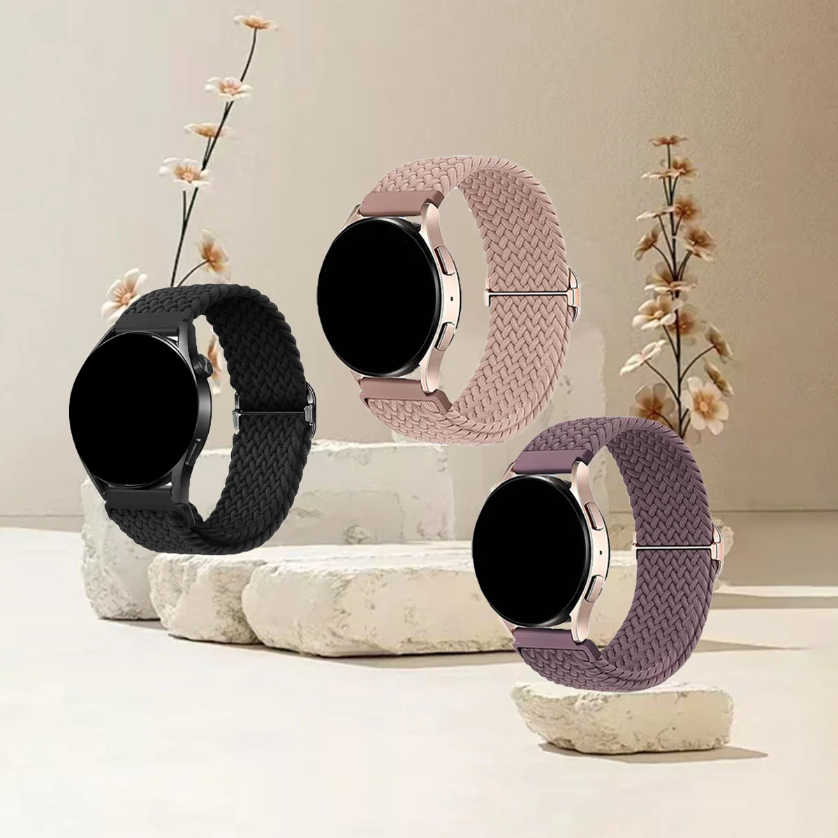 3pcs Multi-Size Braided Loop Watch Bands