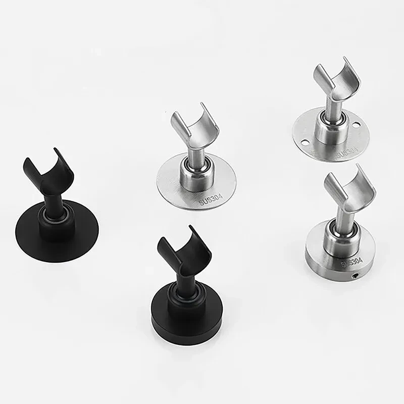 Showerhead Holder Stainless Steel 360&deg; Angle Adjustable No Drilling Bathroom Bracket Install Screw