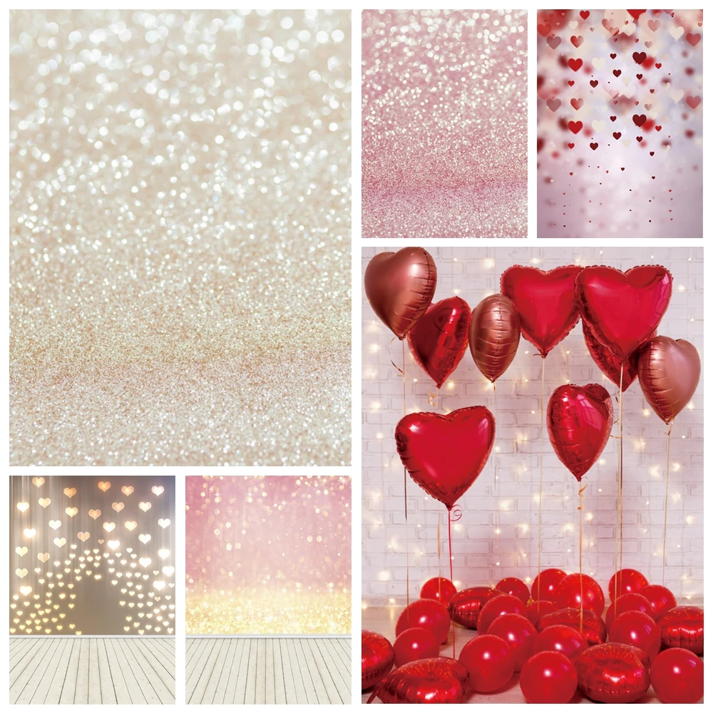 Shiny Light Bokeh Glitters Baby Newborn Portrait Pet Photo Wooden Floor Backdrops Photographic Background Photo Studio Custom