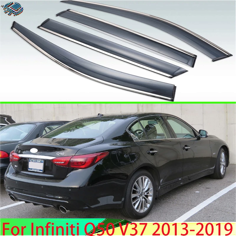 ForInfinitiQ50V3720132019PlasticExteriorVisorVentShades