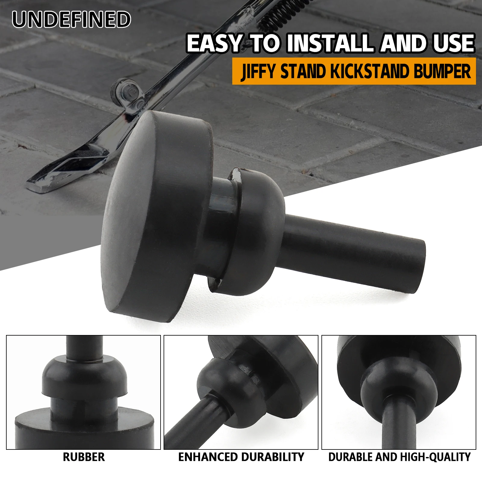 Pair Of Jiffy Stand / Kickstand Rubber Bumper Pads For Harley Touring Models 2007+ (Replaces HD# 50245-07) - View #7
