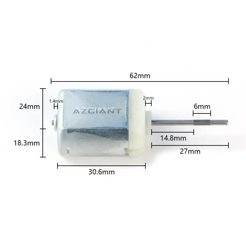 2pcs DC Motors 27mm Shaft Knurled FC280 Repair DIY Motor Door Lock Actuator Power Engine Trunk Motor 12V Toys Hobbies Smart Car