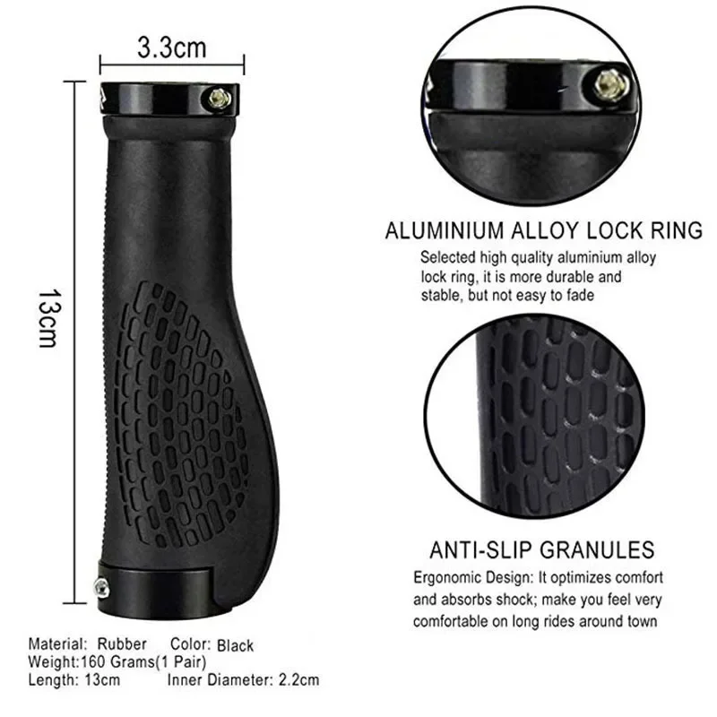 Anti-Skid Rubber Bicycle Grips Mountain Bike Lock On Bicycle Handlebars Grips 2~2.5cm MTB Road Cycling Skid-Proof bicycle handlebar grips