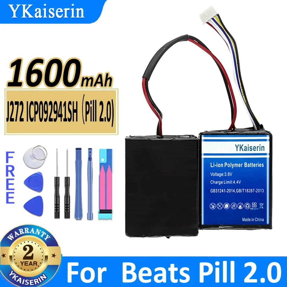 Batteria Ykaiserin J273 (Beats Pill Xl) Per Beats Pill 2.0 Pill Xl J273 Icr18650Nh-2S2P Altoparlante Portatile Wireless B0513 Batterie