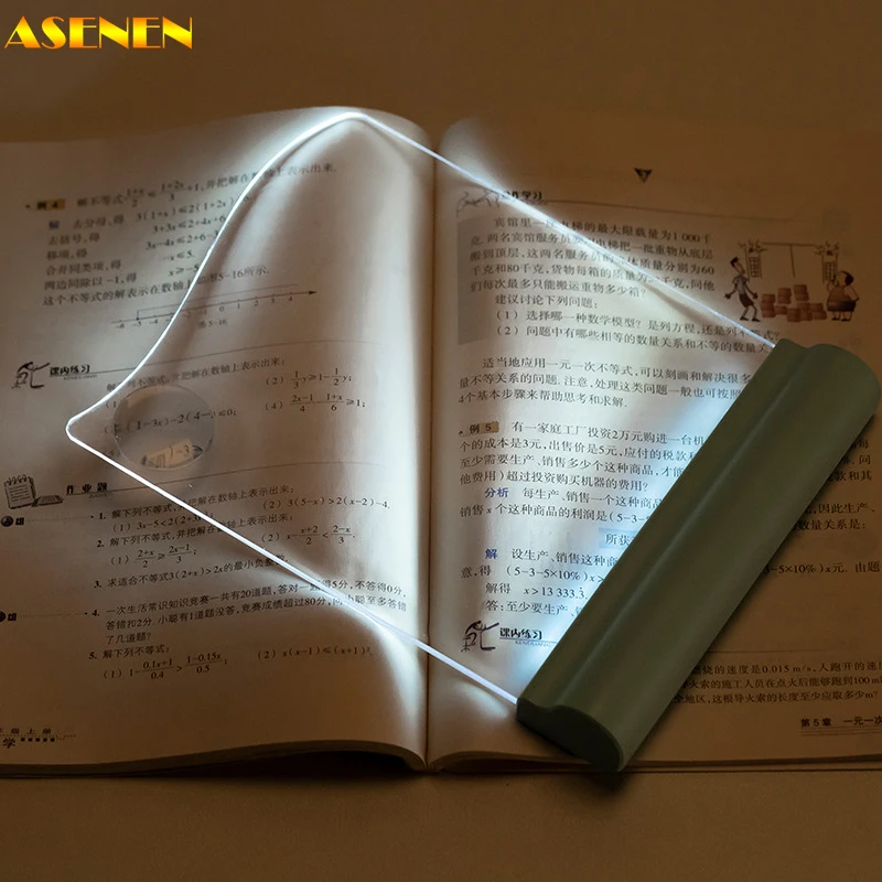

Creative Flat Plate Led Book Reading Light Night Version Eye Protection Bookmark Light for Travel Portable Reader Led Desk Lamp
