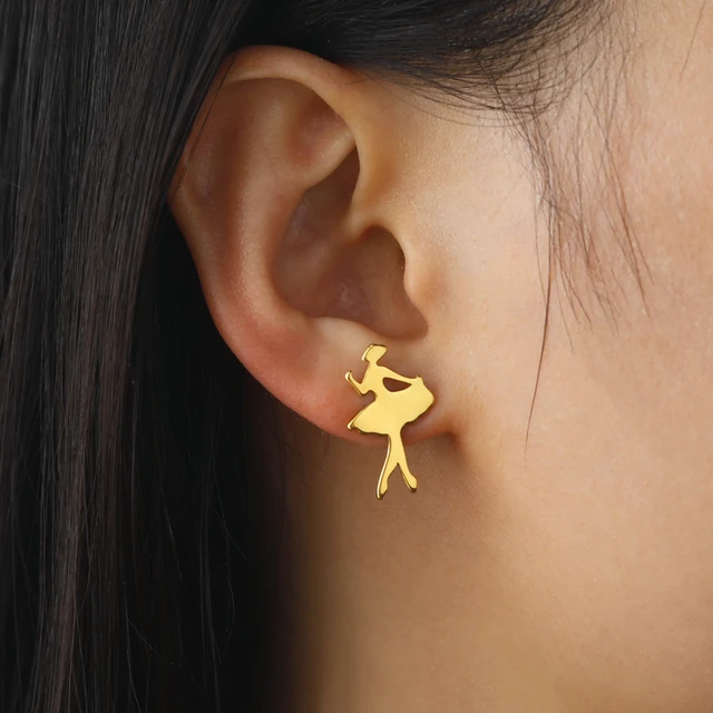 Stud Earrings Ballerina Earring Backs Skyrim Stainless Steel
