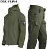 Oulylan Winter Autumn Tracksuits Set Men SoftShell Tactical Waterproof Jacket Fishing Hiking Camping Climbing Jacket Hooded 1
