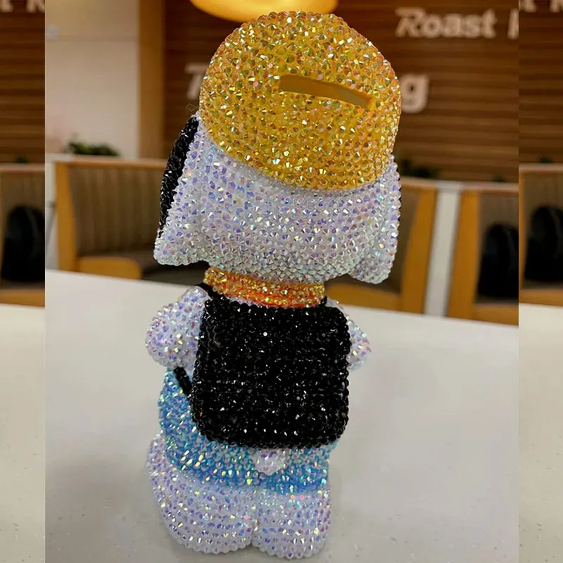 Full Diamond Cute Puppy Piggy Bank Large Change Box Anti-fall Cartoon Decoration Creative Cash Box Children's Toys Holiday Gift 4