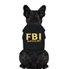 Summer Cotton Breathable Pet Dog Clothes FBI Camouflage Letter Print Small Dogs Vest T shirt XS-L Puppy Police Vests Clothing