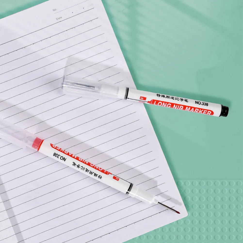 4개입 롱헤드 딥홀 마커 펜 가구 책장 램프 베이스 드릴링 마킹 도구용 미세 팁