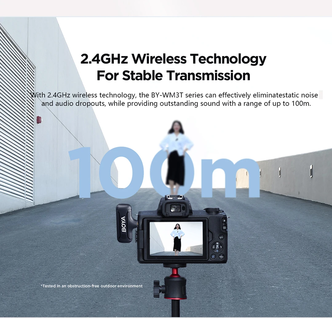 BOYA BY-WM3T-U2 Mini 2.4GHz Wireless Microphone description image 3