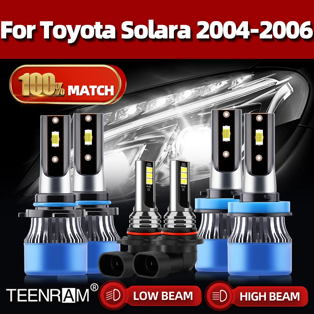 

360W Canbus Led Headlight Bulbs 60000LM Car Lamp 12V 6000K Cold White Turbo Fog Lights For Toyota Solara 2004 2005 2006