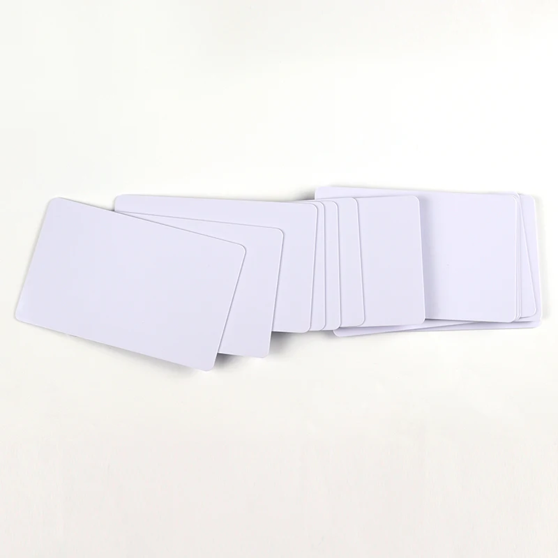 100pcs/lot Glossy PVC Blank ID Card without chip Plastic Card thin CR80 Available for ID printer