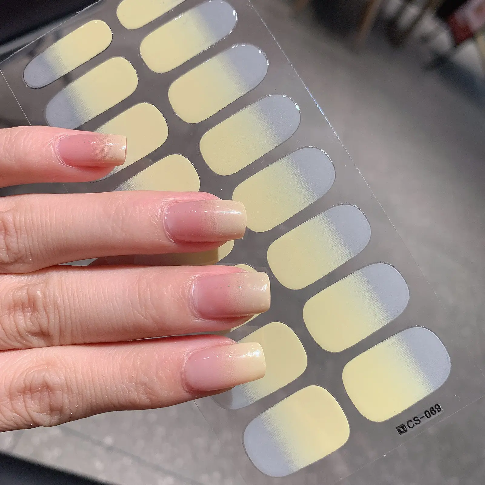 Semi Cured Wrap Nail Sticker Multi Color Solid Gel Full Cover No Need UV Lamp Cured Fast 1 Sheet