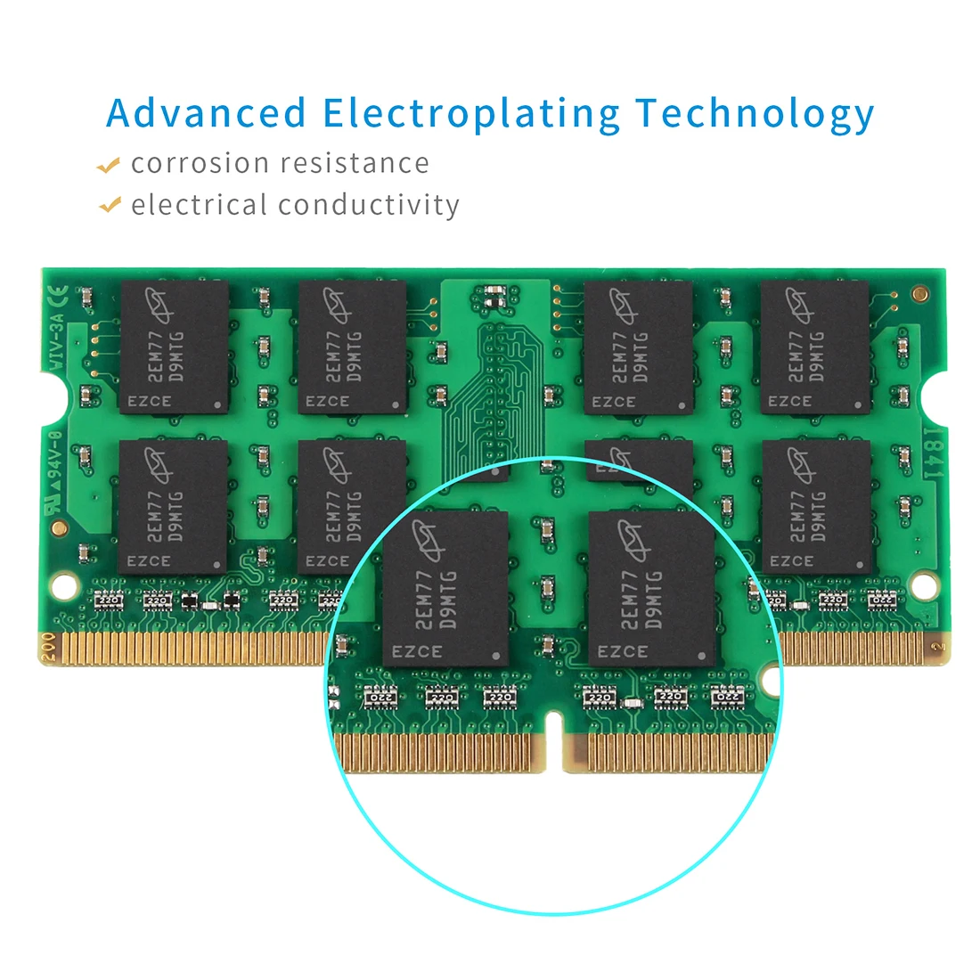 DDR2 2GB 800MHz Laptop RAM PC2-6400S 1.8V Memory Notebook