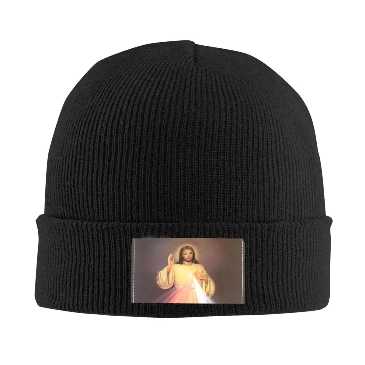 

Divine Mercy Skullies Beanies Caps Hip Hop Winter Warm Men Women Knitting Hat Adult Unisex Jesus Bonnet Hats
