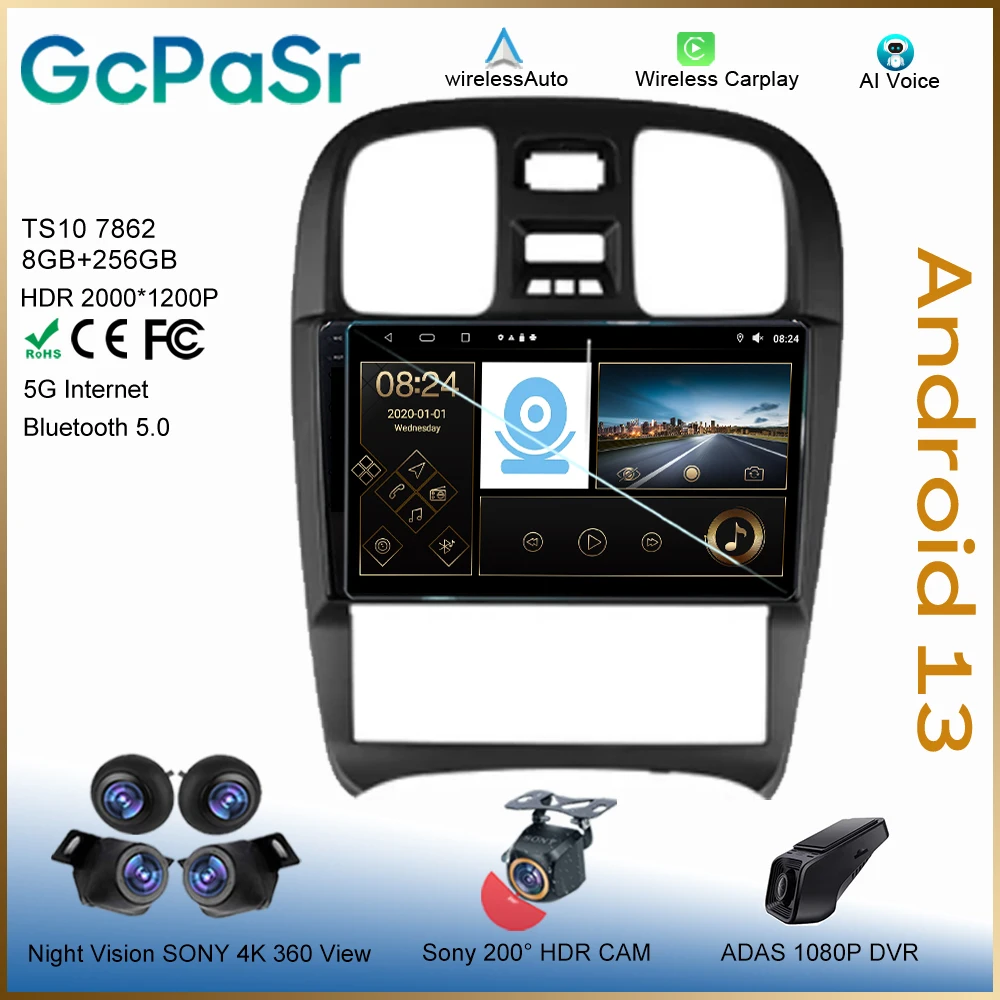 

Auto Player Android For Hyundai Sonata EF 2001 - 2012 Head Unit 7862 Carplay Radio Navigation Multimedia WIFI GPS Monitor Screen