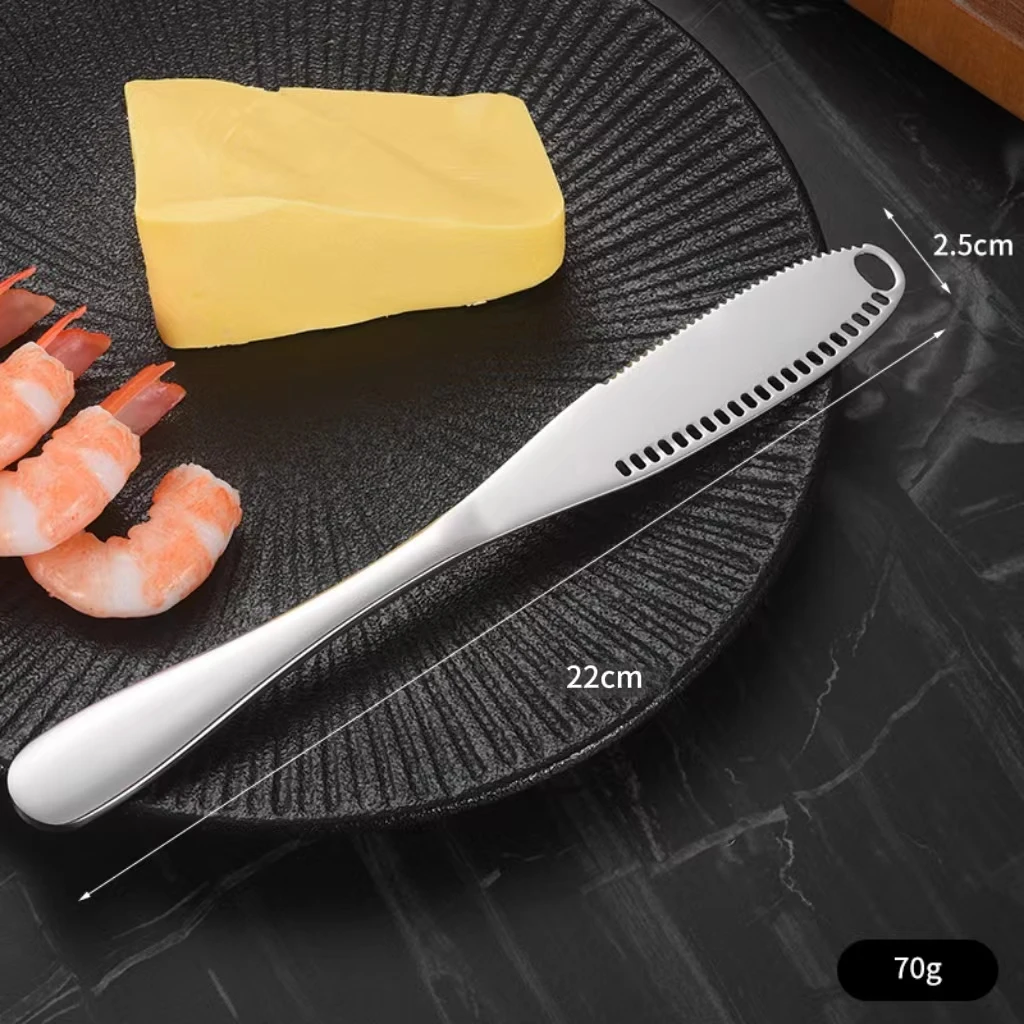 1PC Multi Functional Stainless Steel Perforated Butter Knife Tools Dessert Jam Knife Tableware Tools Kitchen Toast Utensils