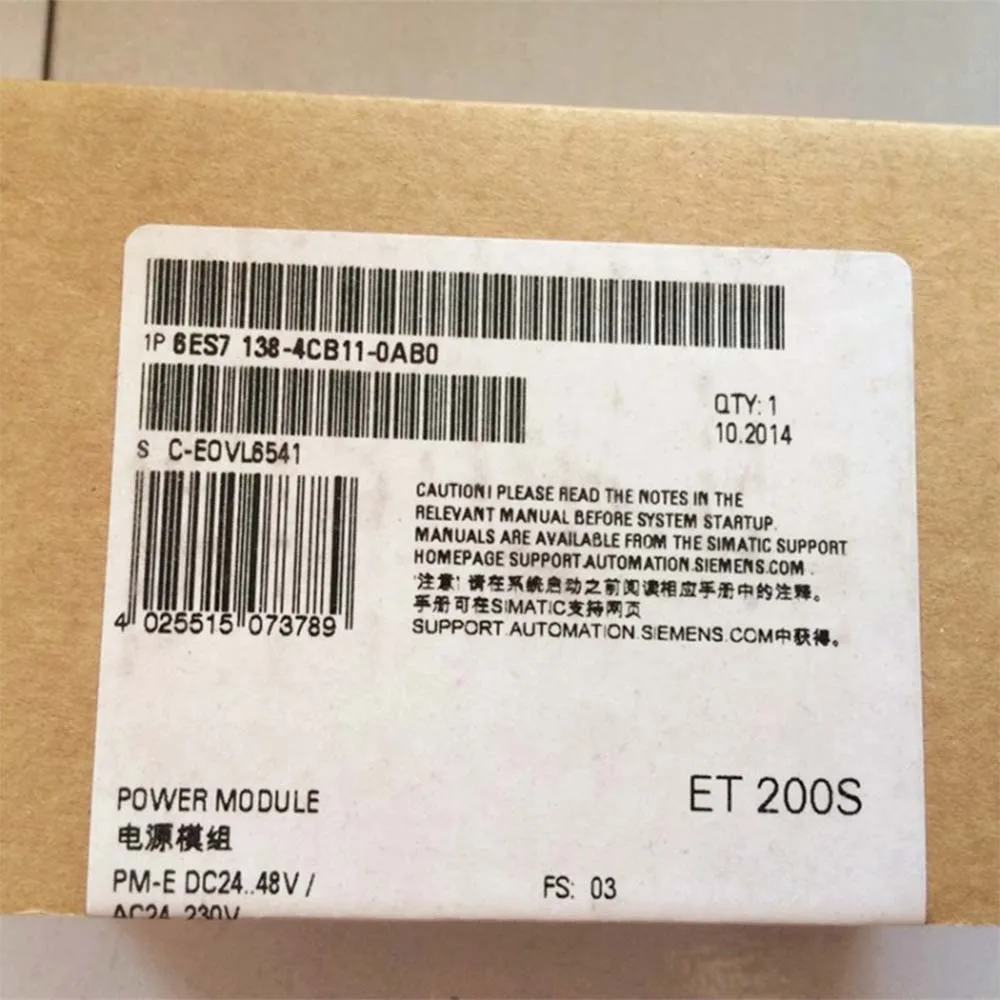 

For Siemens 6ES7138-4CB11-0AB0 PLC Module in Box