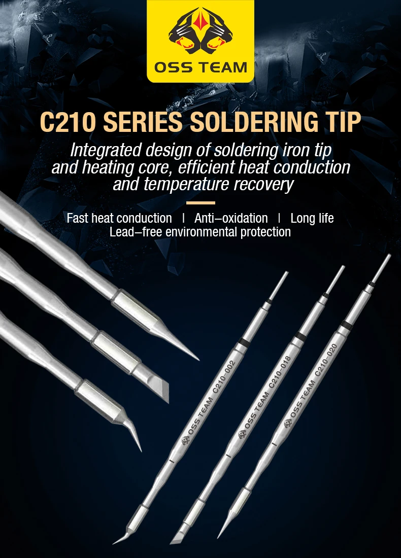 OSS C210 C245 Soldering iron tip For JBC HS-02 T80 Soldering Iron Universal Comp