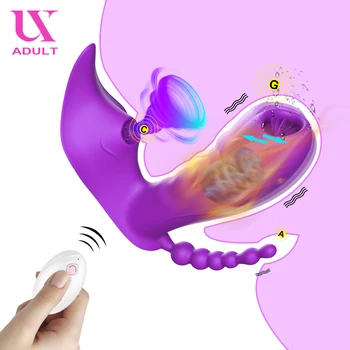 Wireless Remote Control Clit Sucker Vibrator Anal Clitoris Stimulator Vibrating Dildo Sex Toy for Women Female Couples Adults 18 1