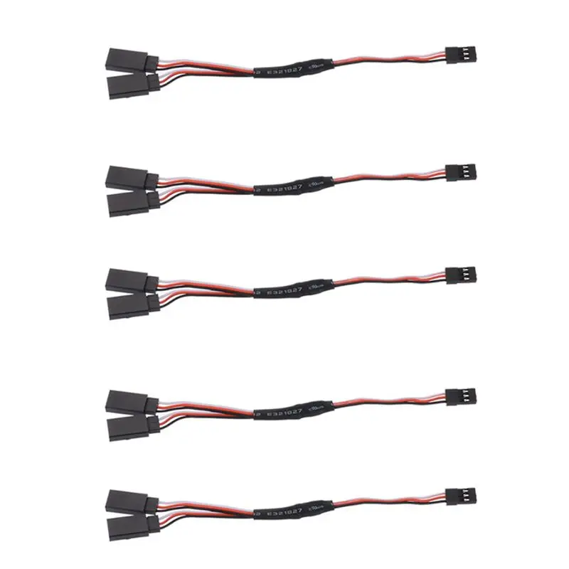 AEE9-5Pcs/Lot RC 서보 Y 연장 코드 케이블 리드 와이어 JR Futaba RC 서보 RC 비행기 헬리콥터 자동차 DIY