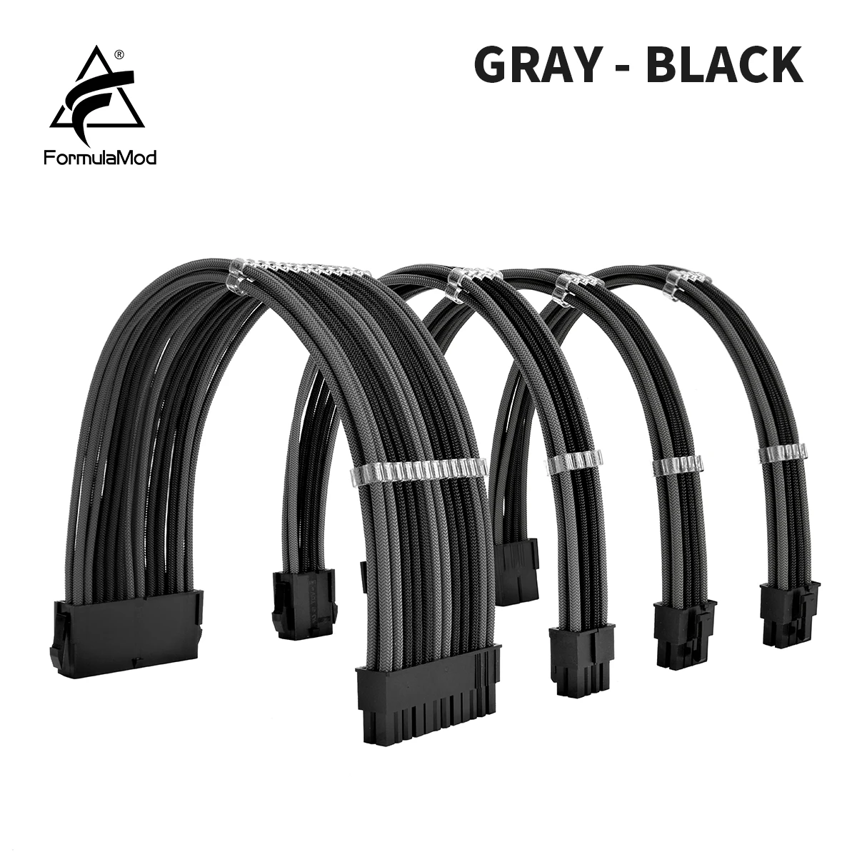 FormulaMod NCK2-Serie Netzteil-Verlängerungskabel-Kit, einfarbige Kabelmischungskombination 300 mm ATX24Pin PCI-E8Pin CPU8Pin mit Kämmen – Detail 8