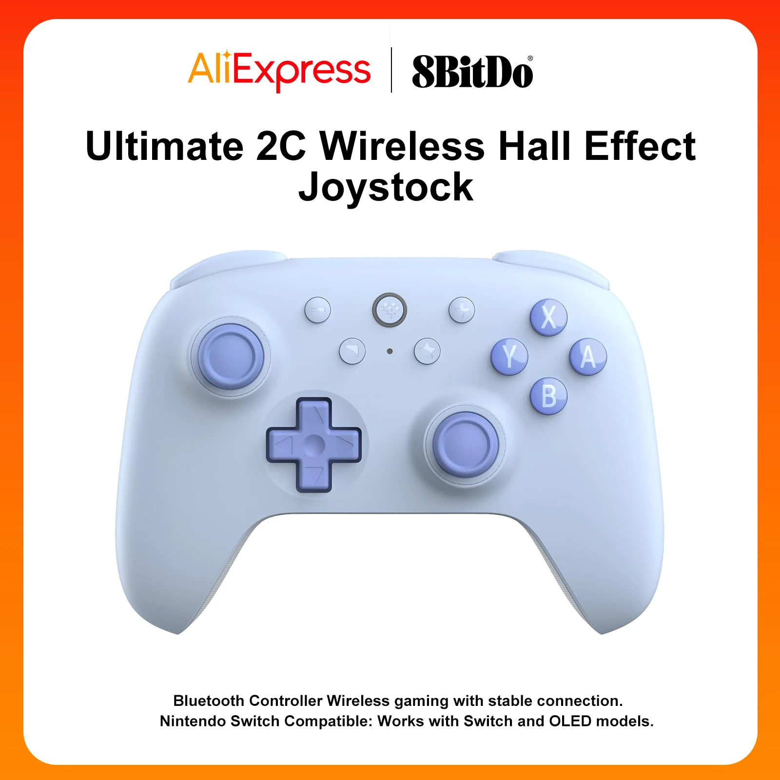 8BitDo Ultimate 2C Bluetooth Controller Wireless Gamepad with Hall Effect Joystock for Nintendo Switch 2 NS Switch OLED Console