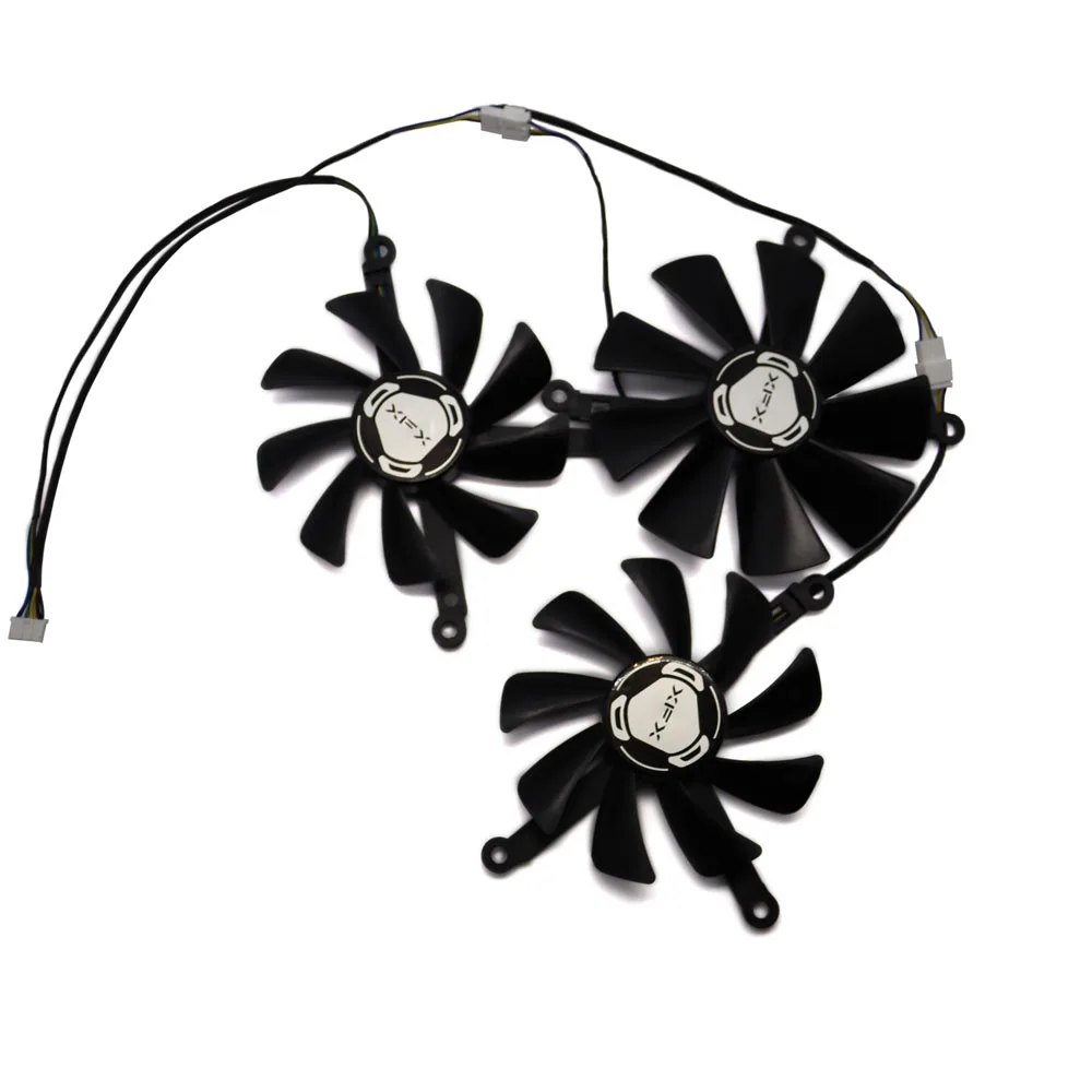 Ventilador de Placa Gráfica 95 mm 85 mm Alternativo Cf10u12s Cf9015h12s Xfx Rx57xt8tbd8 rx 5700 xt Thicc Iii Ultra Conjunto de Peças