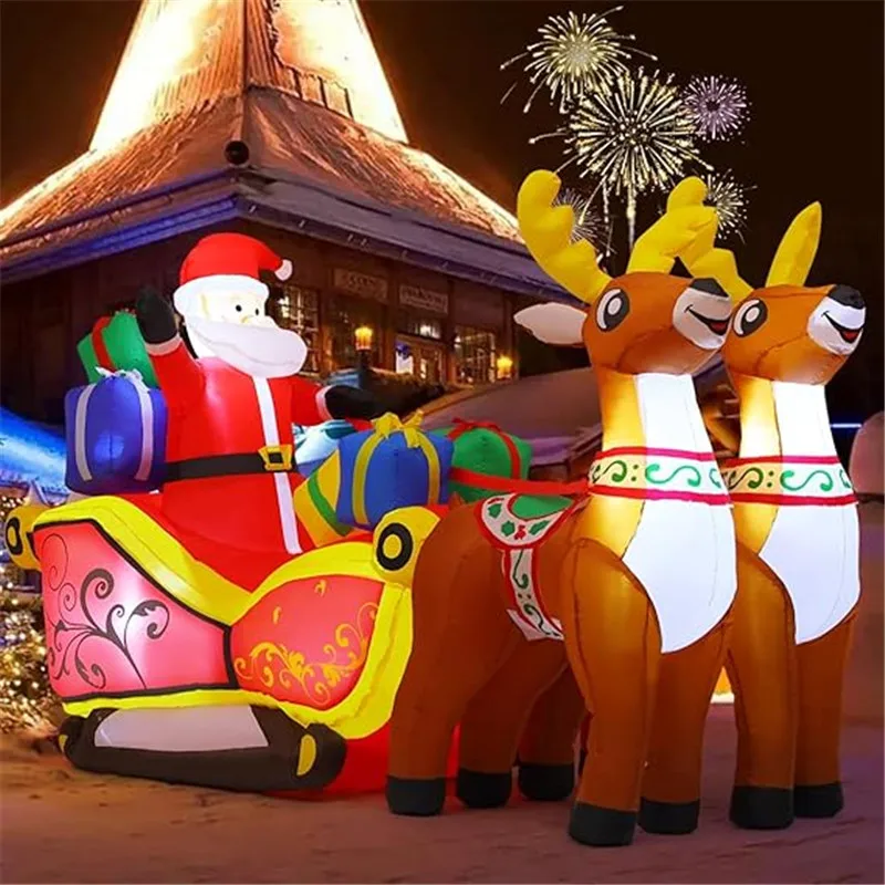 Inflatable Santa Reindeer Sled 4