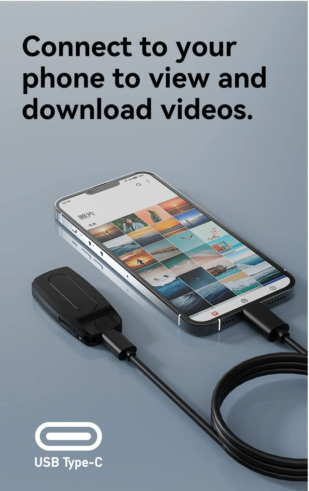 Mini caméra posée sur une table