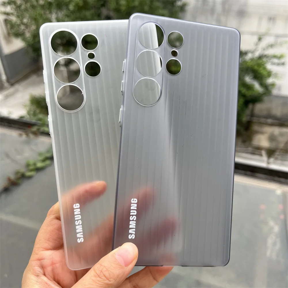 Luxury Slim Clear Corrugated Pattern Phone Case - Matte Hard PC Shockproof Cover