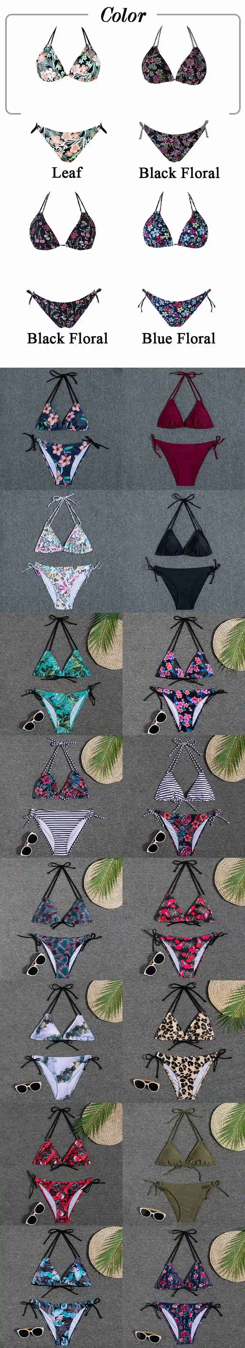 3 piece bikini set Bikini Swimwear Sexy Woman Swimsuit 2022 New Push Up Bikini Set Bathing Suit Women Print Floral Beachwear Biquini Two Piece Suit Bikini Sethigh waisted bikini set