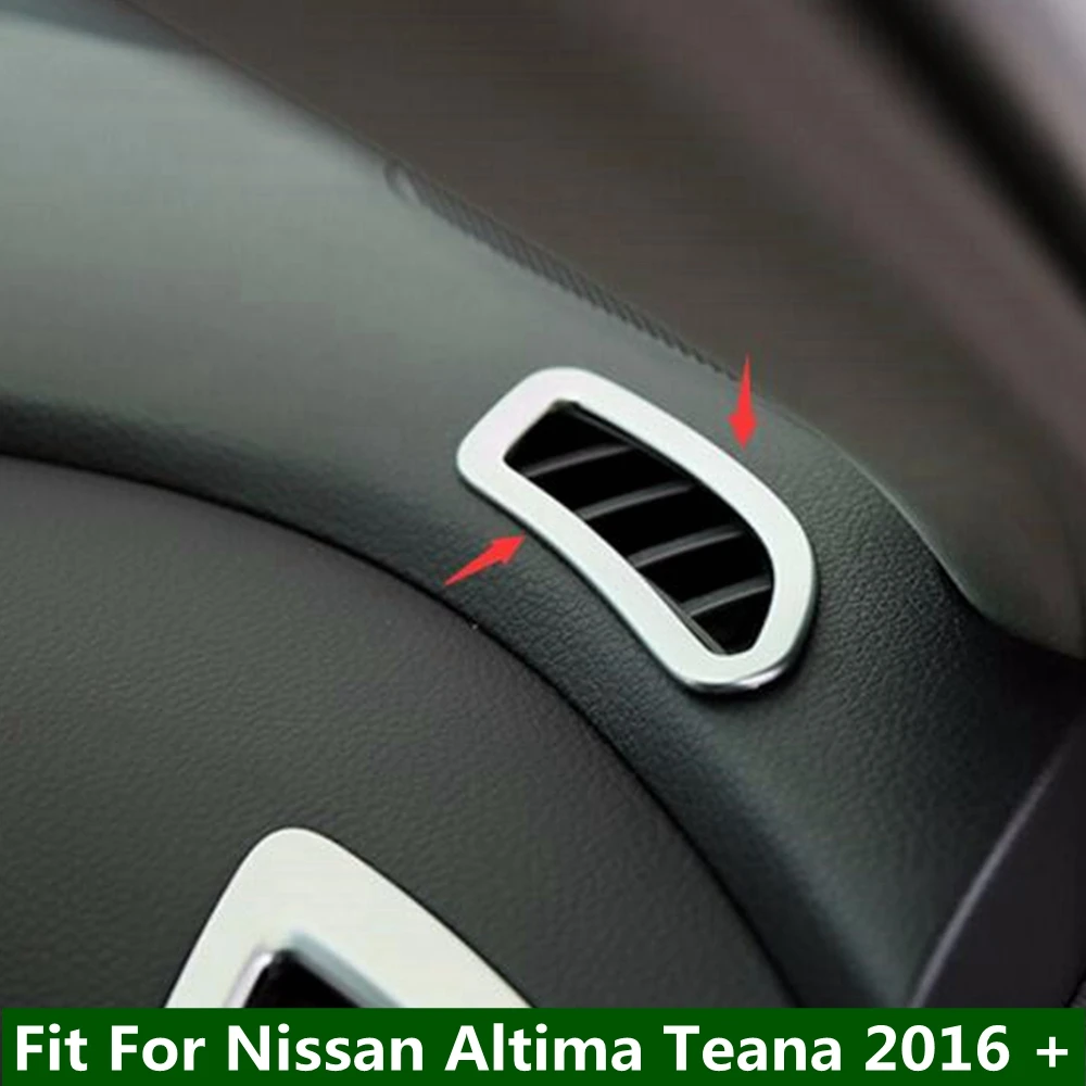 

Front Air Condition AC Outlet Vent Molding Decoration Frame Cover Trim 2 Pcs Fit For Nissan Altima Teana 2016 2017 Accessories