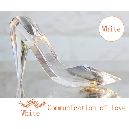 Birthday princess shoes Transparent glass decorations heels Cinderella's  glass slipper Wedding shoe furnishing articles - AliExpress