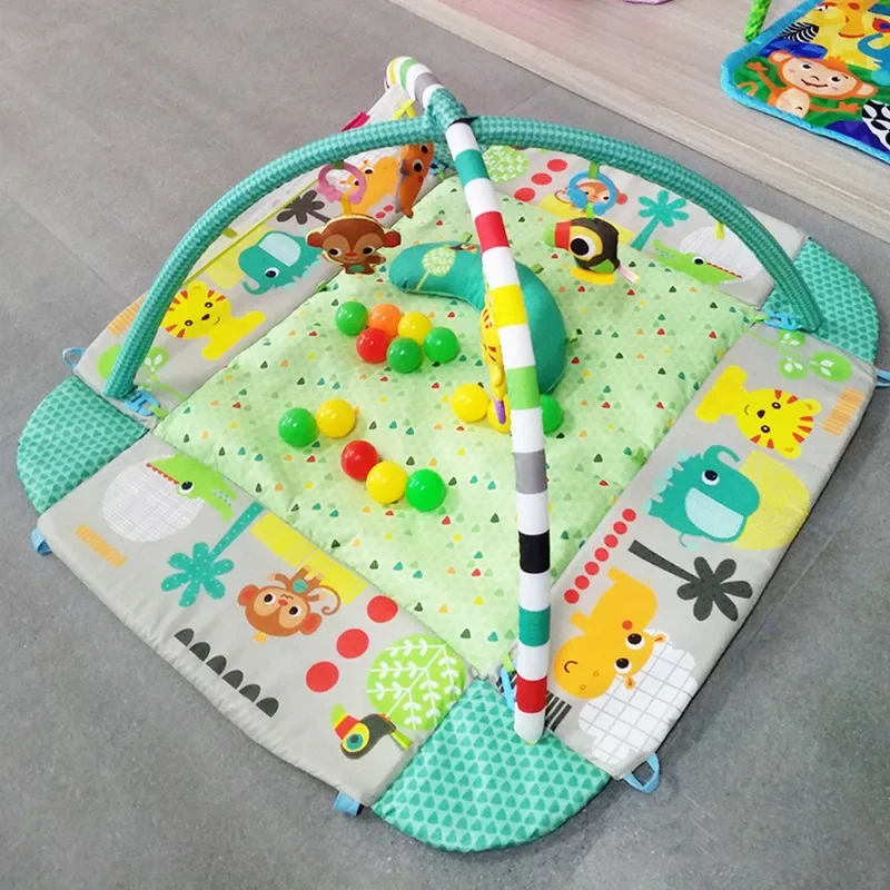 Fitness Toys Crawling Blanket Fitness Blanket Baby Play Gym Toys Baby Fitness Frame Crawling Mat Soft Game Blanket Parent-child Crawling Grasping Education Toy Boys And Girls 0-18 Months