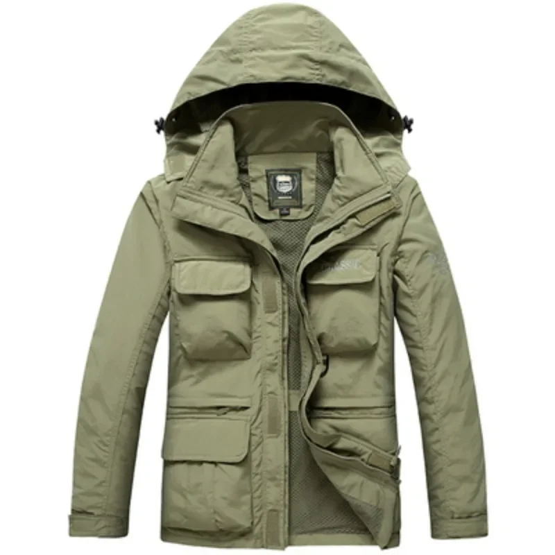 Winter Parka Men Lightweight Padded Jackets Golf Wear Waterproof Best Selling Harajuku Vest Men's Coat Hooded Autumn Trekking