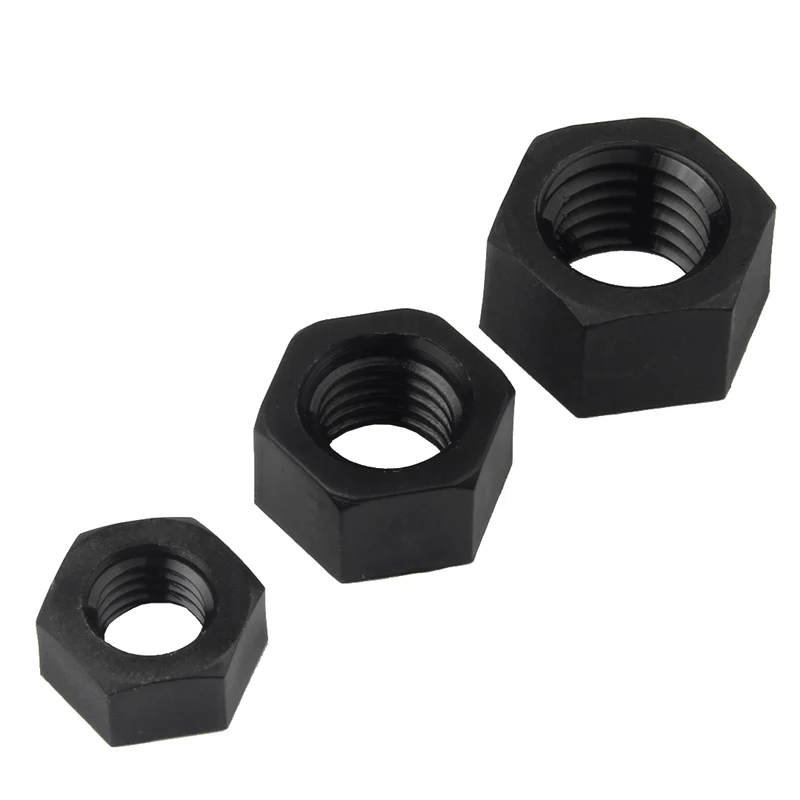 5-50pcs M2 M2.5 M3 M4 M5 M6 M8 M10 M12 M14 M16 M18 M20 White Or Black Plastic Nylon Hex Hexagon Nut Din934 steel hex nut