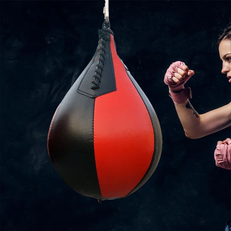 Pallone Da Boxe In Pelle Di Qualità Taekwondo Speed Balls Palestra Sport Pear Punch Bag Sacchi Da Boxe Heavy Hanging Workout Speedball
