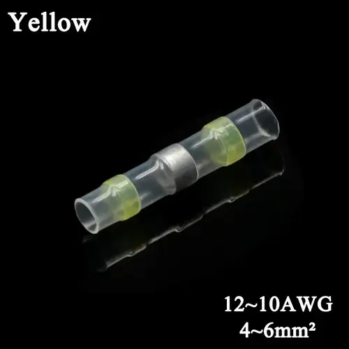 10 ~ 500pcs Solder Seal  Wire Connectors Kit Heat Shrink Butt Crimp Terminals Waterproof Electrical Cable Splice Connector - Image 10