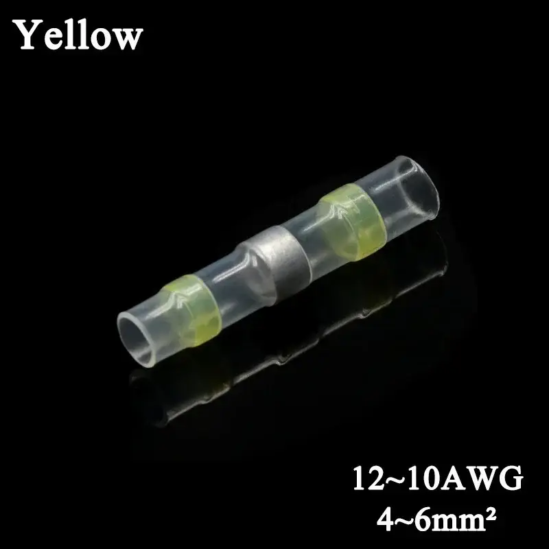 10 ~ 500pcs Solder Seal  Wire Connectors Kit Heat Shrink Butt Crimp Terminals Waterproof Electrical Cable Splice Connector - Image 10