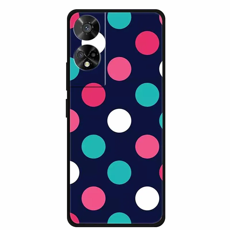 Lovely TPU Soft Silicone Painted Cat Phone Back Cover - 6.78  Coque