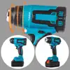 Cordless Hot Air Gun Handheld Electric Heat Gun with 3 Nozzle Household Shrink Wrapping Tool Rechargeable for 18V Makita Battery 5