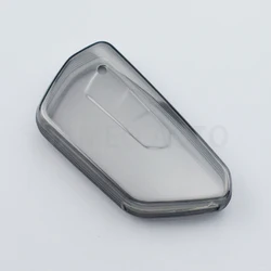 Sleek Transparent Car Key Case Cover (Transparent Black)