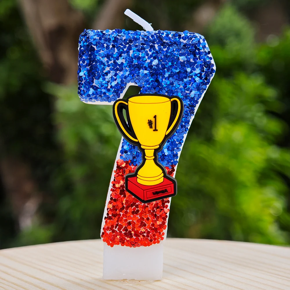 Fußball Kerze Nummer 0-9 Jungen Geburtstag Kuchen Kerze Dekoration Fußball Geburtstag Party Kuchen Topper Baby Dusche Dekor Geschenk – Detail 18
